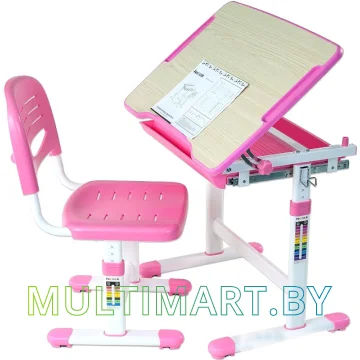 Стол-парта + стул Fun Desk Piccolino PINK